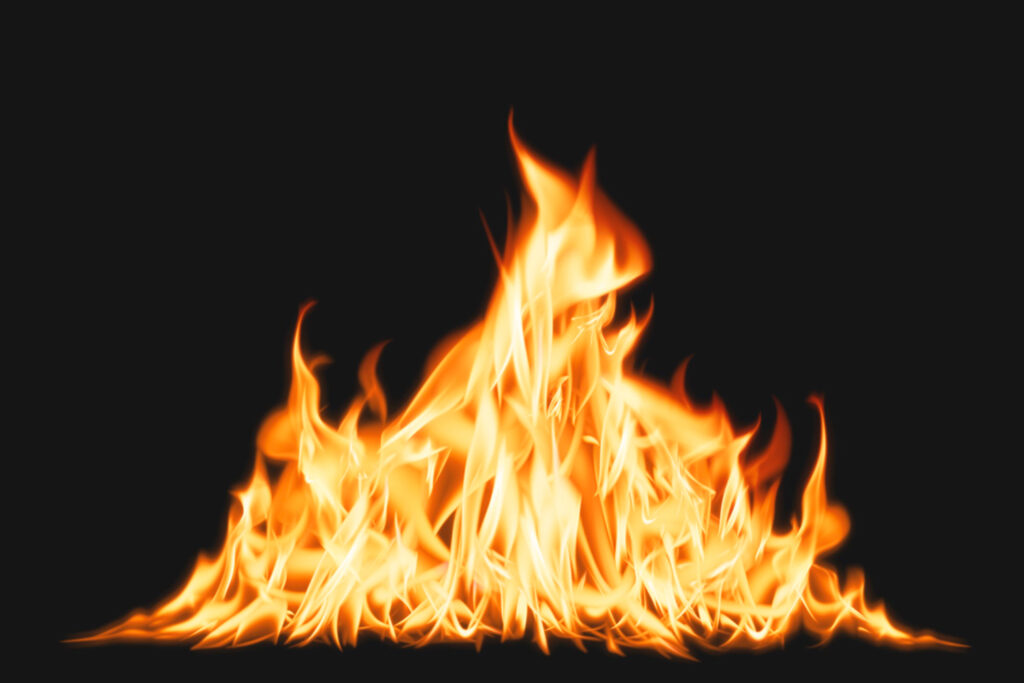 A fire burning brightly A fire burning brightly.
